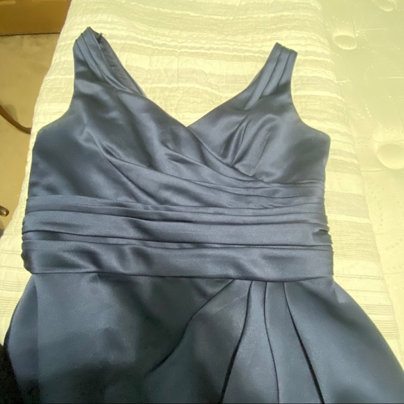 David’s Bridal Navy Blue Tea Length Dress - Picture 7 of 7